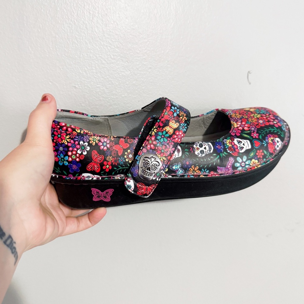 Alegria Sugar Skull Mary Janes Size 9